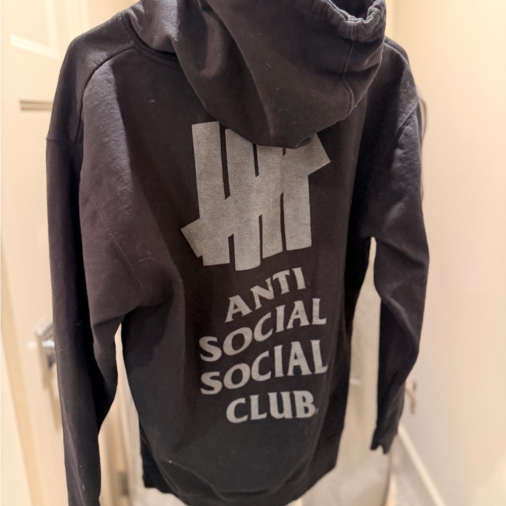 Anti Social Social Club Black Hoodie with White Logo